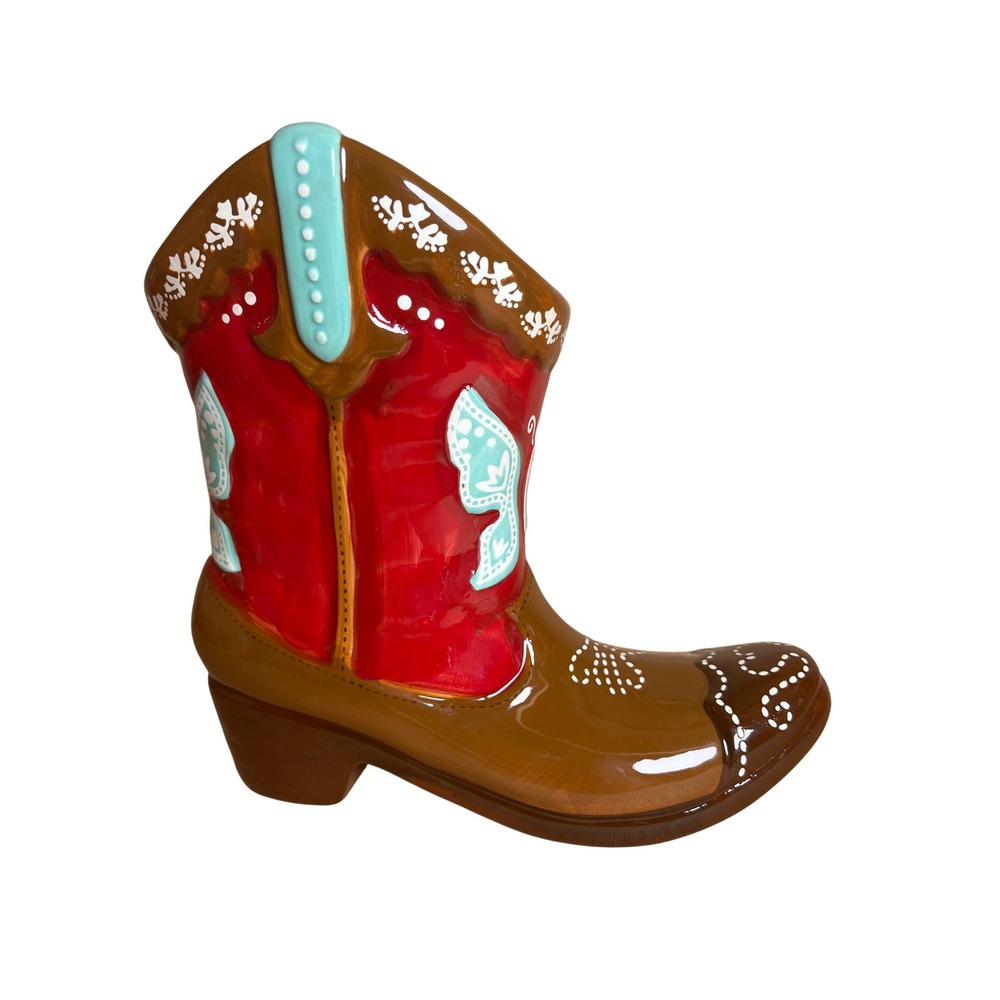 The Pioneer Woman Stoneware Cowboy Boot Planter Farmhouse Western Decor Retired